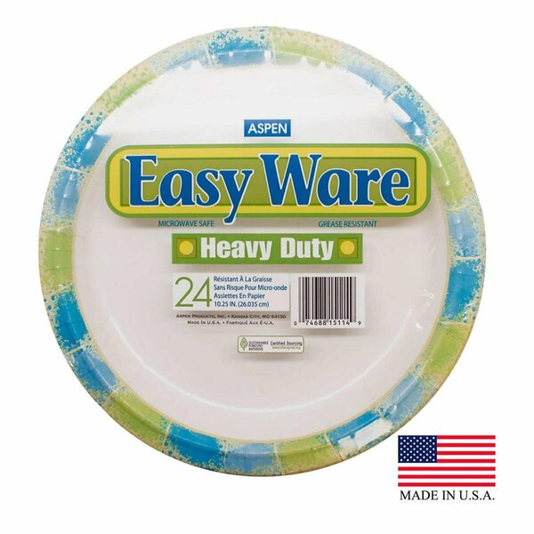 Aspen Products 15114 PE 10 in. Easyware Coated Paper Plate, 288PK 15114  (PE)